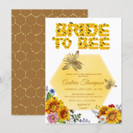 Bride aan Bee | Waterverf Floral Vrijgezellenfeest Kaart