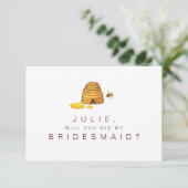 Bride aan bije Bridesmaid Card Kaart (Staand voorkant)