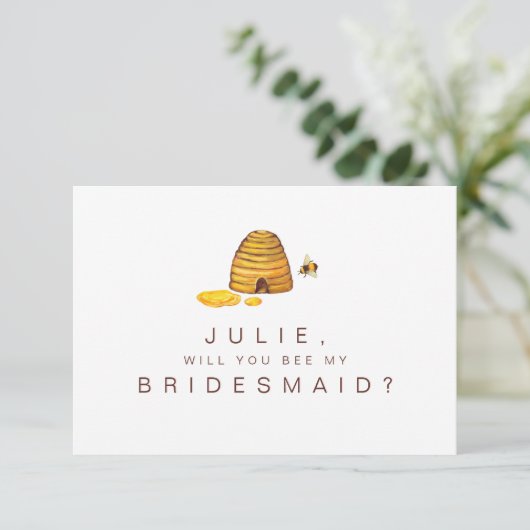 Bride aan bije Bridesmaid Card Kaart (Staand voorkant)