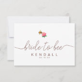 Bride aan bije Bridesmaid Card Kaart (Achterkant)