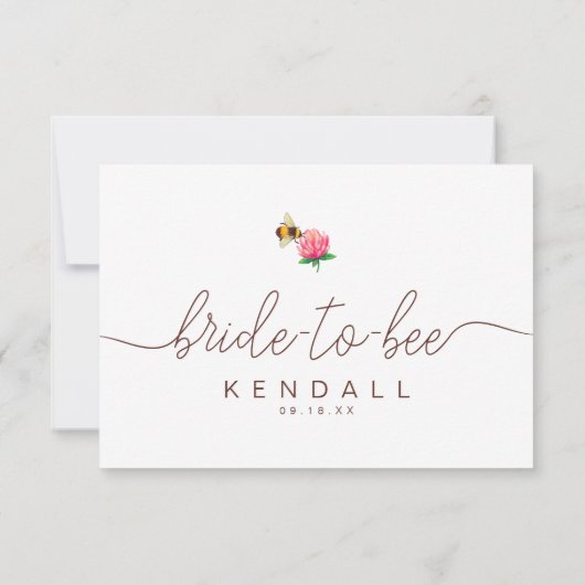 Bride aan bije Bridesmaid Card Kaart (Achterkant)