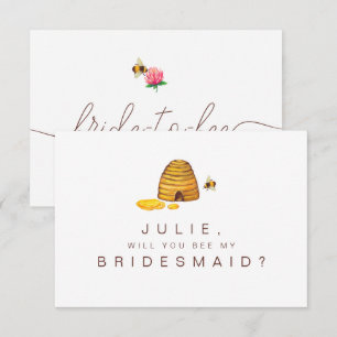 Bride aan bije Bridesmaid Card Kaart