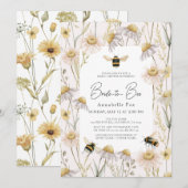 Bride aan bijen Chamomile Daisies Pink Vrijgezelle Kaart (Voorkant / Achterkant)