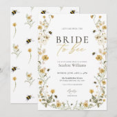 Bride-aan-bijenbridal Shower-uitnodiging Kaart (Voorkant / Achterkant)