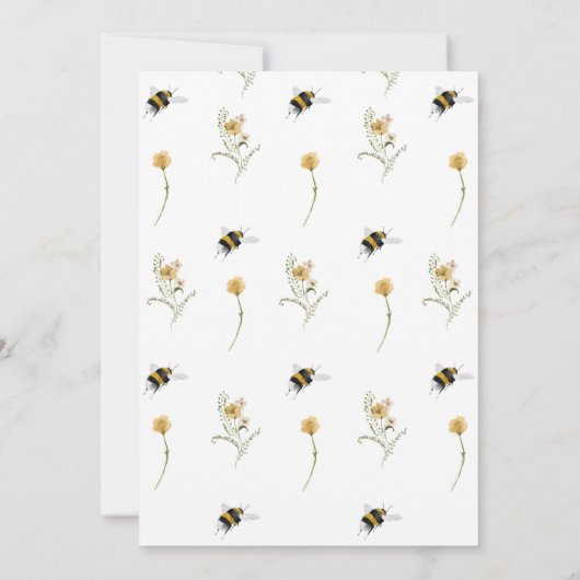 Bride-aan-bijenbridal Shower-uitnodiging Kaart (Achterkant)