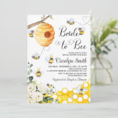 Bride-aan-bijenbridal Shower-uitnodiging Kaart (Staand voorkant)