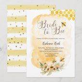 Bride-aan-bijenbridal Shower-uitnodiging Kaart (Voorkant / Achterkant)