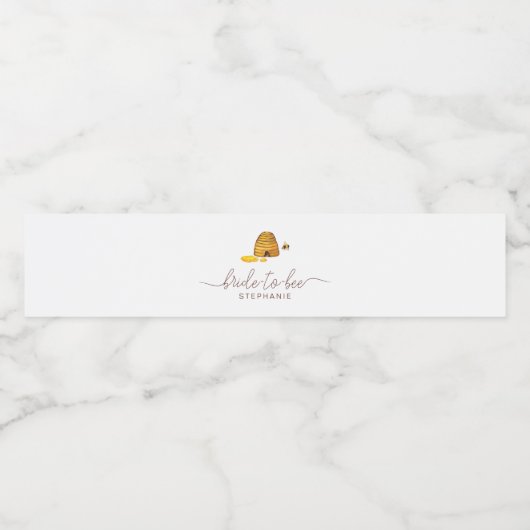 Bride-aan-bijenetiket Waterfles Etiket (Enkel label)