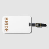 Bride - aangepast Eenvoudig modern Bagagelabel (Voorkant (horizontaal))