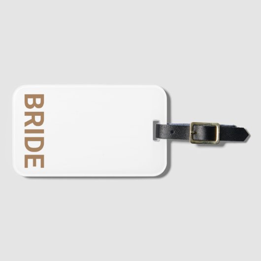 Bride - aangepast Eenvoudig modern Bagagelabel (Voorkant (horizontaal))