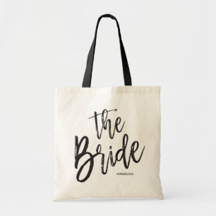 Bride Aangepaste bruiloft in Script-stijl Tote Bag