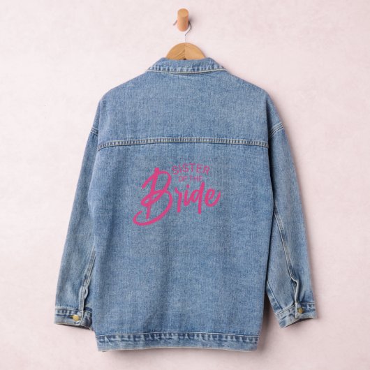 Bride aangepaste tekst denim jacket (Hangar)