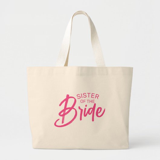 Bride aangepaste tekst grote tote bag (Voorkant)