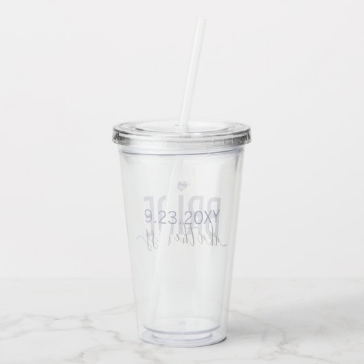 Bride AKA The Boss Funny Matching Bridal Party Acryl Drinkbeker (Achterkant)