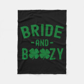 Bride And Boozy Irish St Patrick's Day Funny Shamr Fleece Deken (Voorkant)