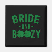 Bride And Boozy Irish St Patrick's Day Funny Shamr Magneet (Voorkant)