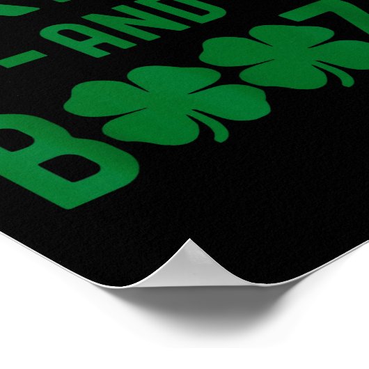 Bride And Boozy Irish St Patrick's Day Funny Shamr Poster (Hoek)