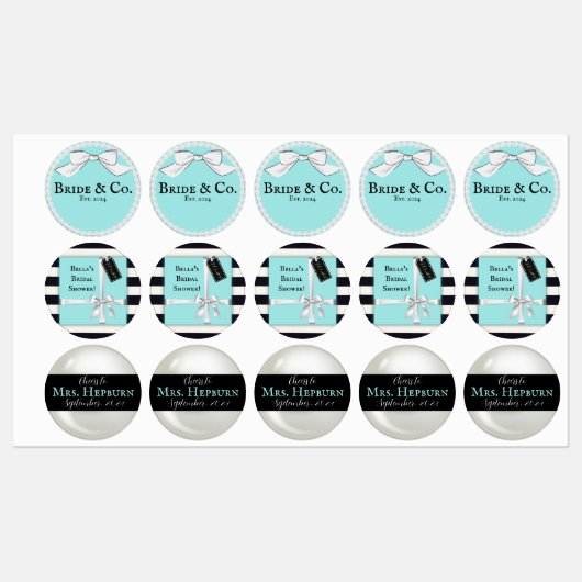 Bride and Co Stickers/labels voor Vrijgezellenfees Labels (Vel)