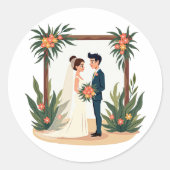 Bride and Groom Arch Sticker (Voorkant)