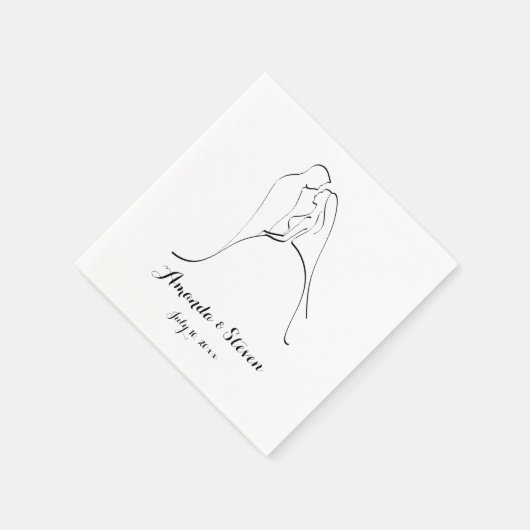 Bride And Groom | Bruidspapier servetten (Hoek)