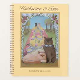 Bride and Groom Cats Personalized Wedding   Planner
