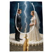 Bride and Groom Divorce Cake Medium Cadeauzakje (Voorkant)