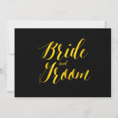 "Bride and Groom" Faux Gold Foil Chic Wedding Sign (Voorkant)