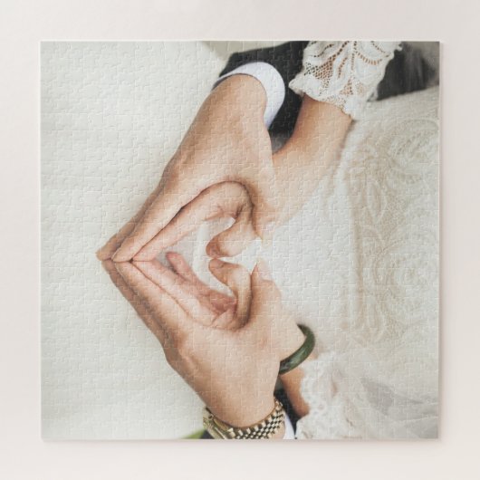 Bride and Groom Holding Hands (bruiloft) (huwelijk Legpuzzel (Horizontaal)