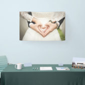 Bride and Groom Holding Hands (bruiloft) (huwelijk Spandoek (Beurs)