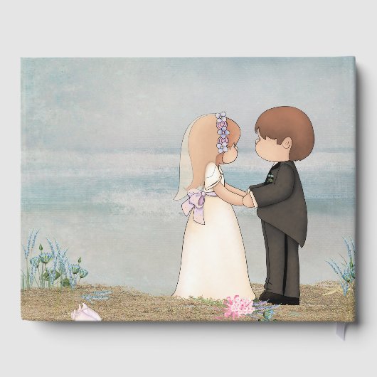 Bride and Groom on a Beach Gastenboek (Achterkant)