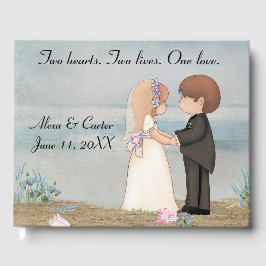 Bride and Groom on a Beach Gastenboek