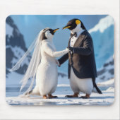 Bride and Groom Penguins On an Iceberg Muismat (Voorkant)