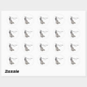 Bride and Groom Personalized Names Elegant Ronde Sticker (Vel)