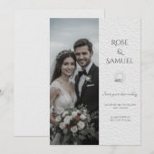 Bride and Groom Photo Elegant Wedding Invitation Kaart (Voorkant / Achterkant)