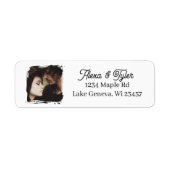Bride and Groom Photo Template Wedding Etiket (Voorkant)