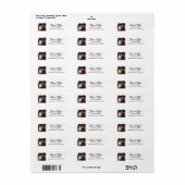 Bride and Groom Photo Template Wedding Etiket (Full Sheet)