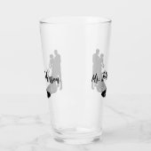 Bride and Groom Silhouette Glas (Links)