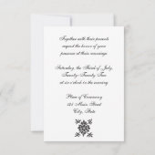 Bride and Groom Silhouette Uitnodiging (Achterkant)