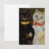 "Bride and Groom" van Louis Wain Bedankkaart (Voorkant / Achterkant)