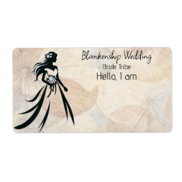 Bride Art Abstracte achtergrond Label Naam Tag