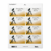 Bride Art Abstracte achtergrond Label Naam Tag (Full Sheet)