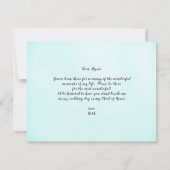 Bride Asking Maid of Honor Beach Wedding Note Kaar Kaart (Achterkant)