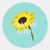 BRIDE Autumn Bride Sunflower Vrijgezellenfeest Ronde Sticker (Voorkant)