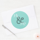 BRIDE Autumn Wedding Mr & Mrs Shower Party Ronde Sticker (Envelop)
