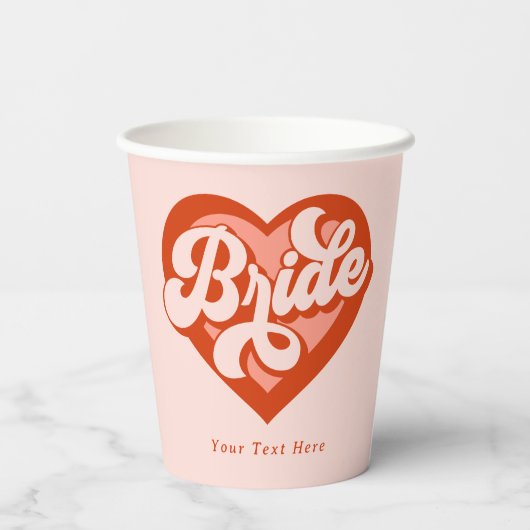 Bride Babe Aangepaste papierkop Papieren Bekers (Achterkant)