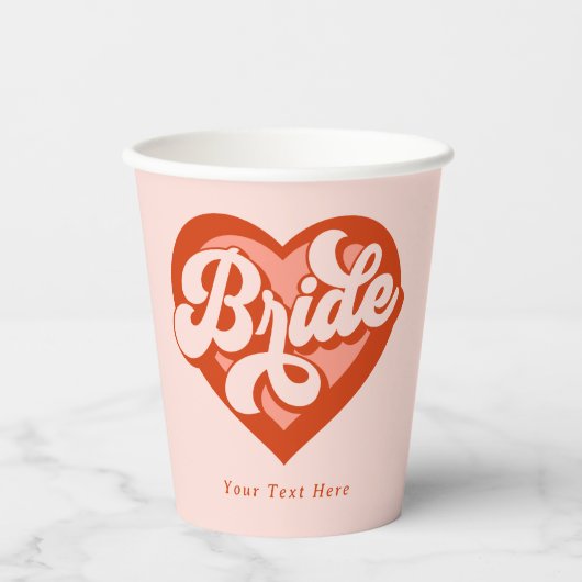 Bride Babe Aangepaste papierkop Papieren Bekers (Voorkant)