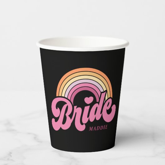 Bride Babe Aangepaste papierkop Papieren Bekers (Achterkant)