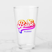 Bride Babe Bachelorette - Eigen naamglas Glas (Voorkant)