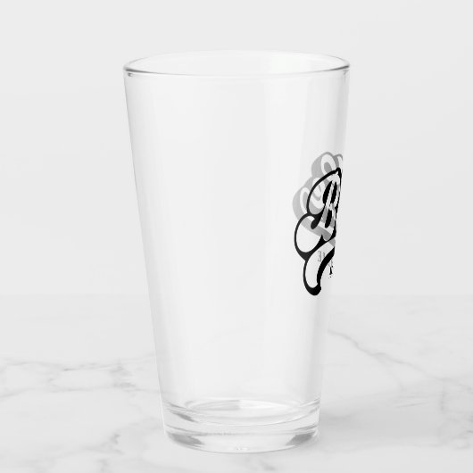 Bride Babe Bachelorette - Eigen naamglas Glas (Rechts)