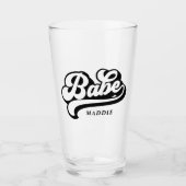 Bride Babe Bachelorette - Eigen naamglas Glas (Voorkant)